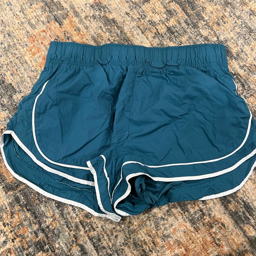 JoyLab Teal Athletic Shorts with White Trim
